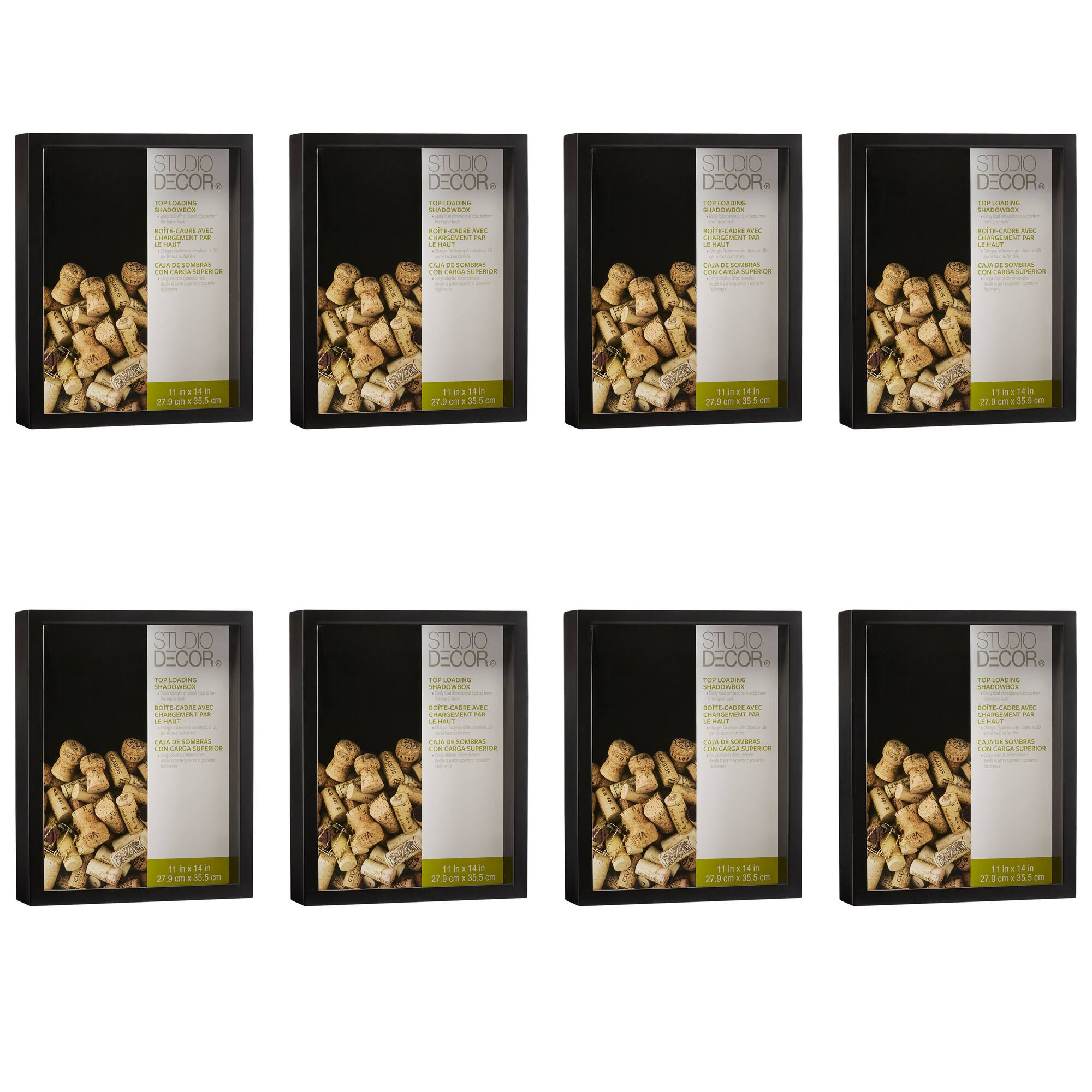 8 Pack: Black 11" x 14" Shadow Box by Studio Décor®